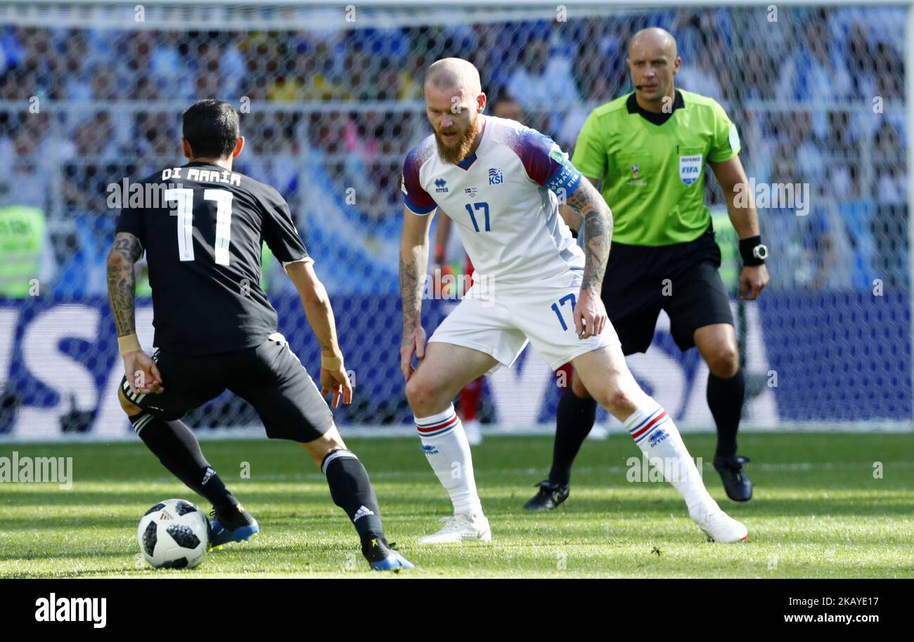 Groupe D Argetnina v Islande - coupe du monde de la FIFA Russie 2018 Aron Gunnarsson (Islande) au stade Spartak de Moscou, Russie sur 16 juin 2018. (Photo de Matteo Ciambelli/NurPhoto) Banque D'Images