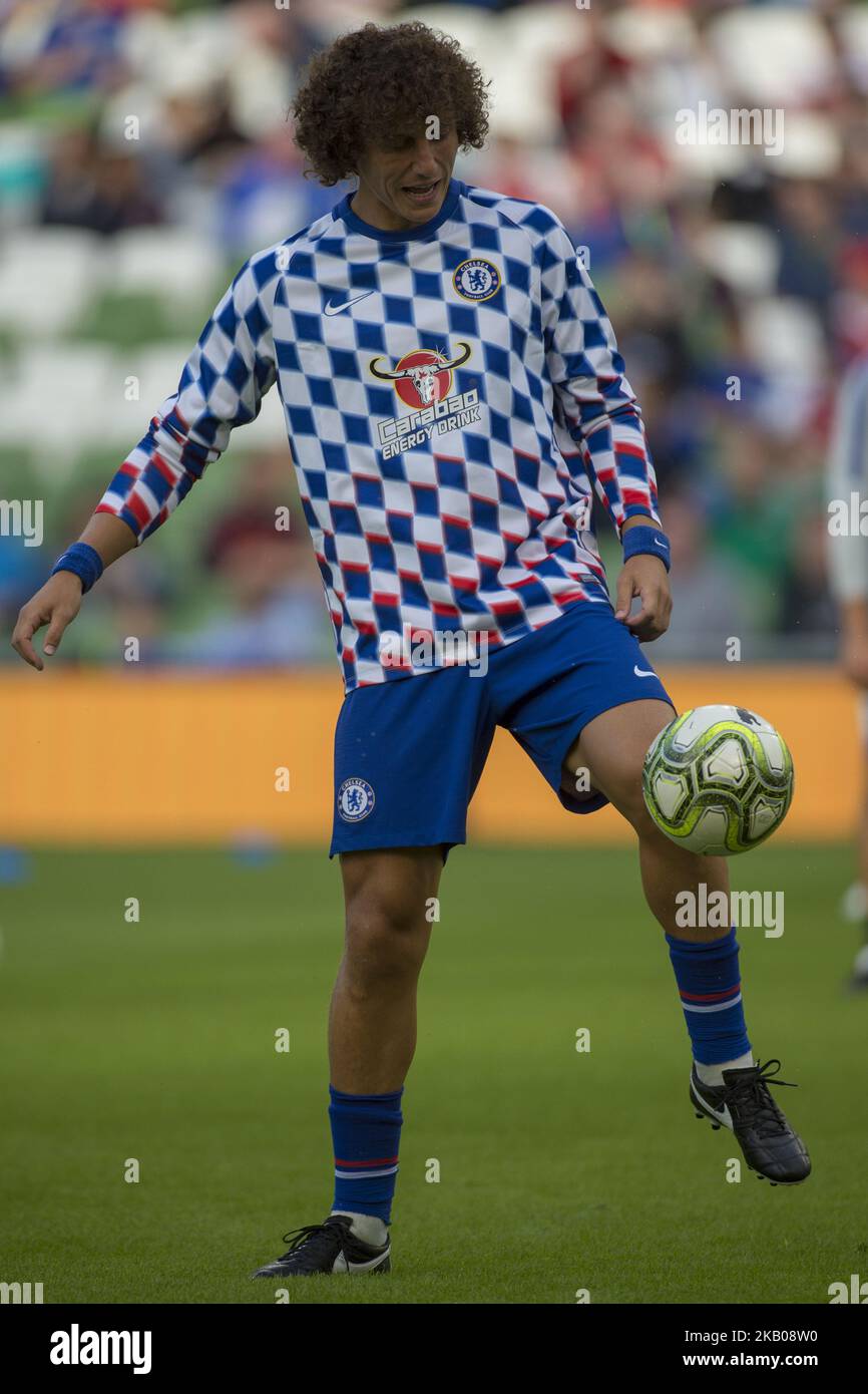 David Luiz de Chelsea lors du match de la coupe des champions internationale entre le FC Arsenal et le FC Chelsea au stade Aviva de Dublin, Irlande sur 1 août 2018 (photo d'Andrew Surma/NurPhoto) Banque D'Images