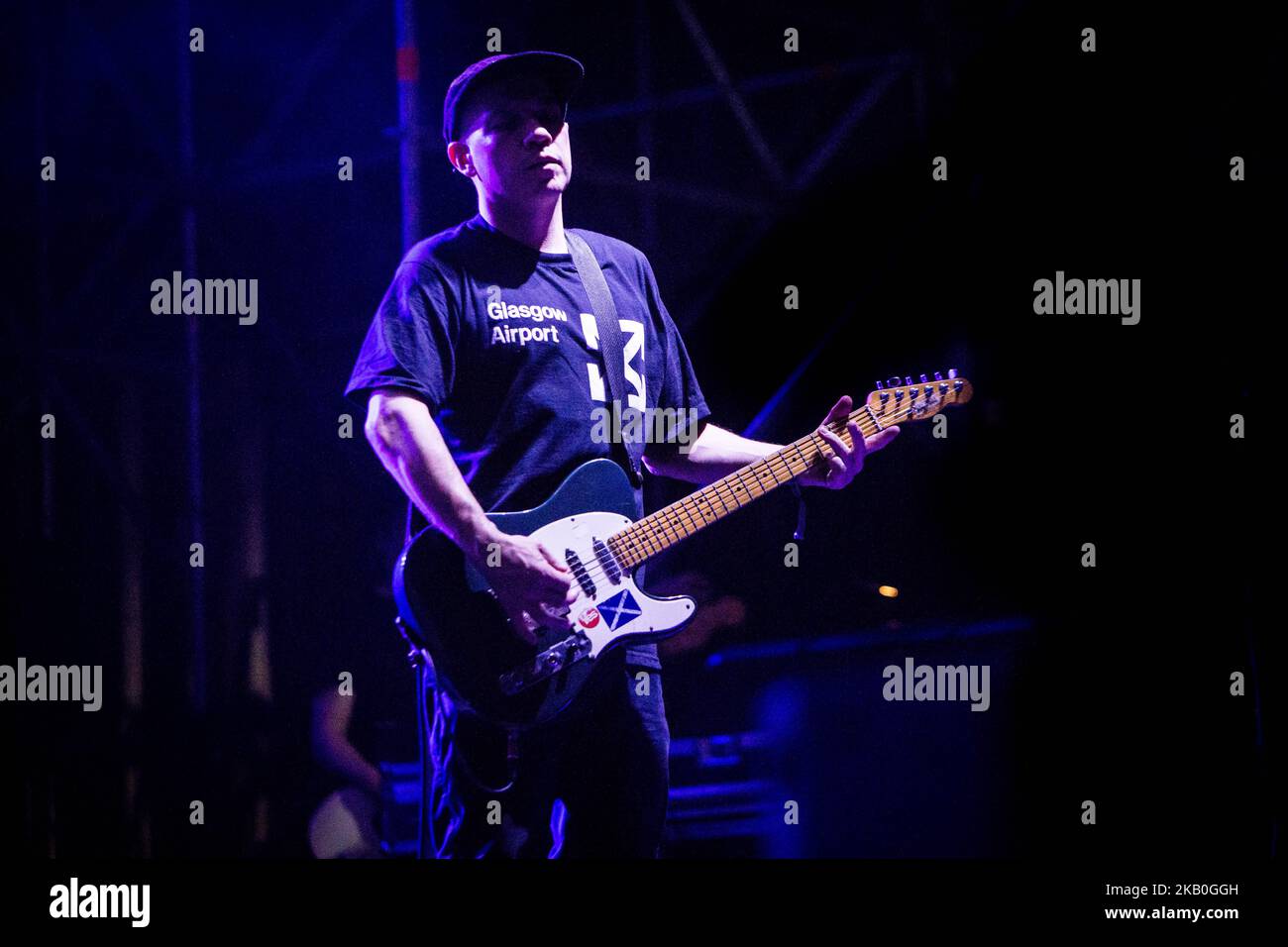 Stuart Braithwaite du groupe écossais post-rock Mogwai photographié sur scène lors du festival todays 2018 à Turin, Italie (photo de Roberto Finizio/NurPhoto) Banque D'Images