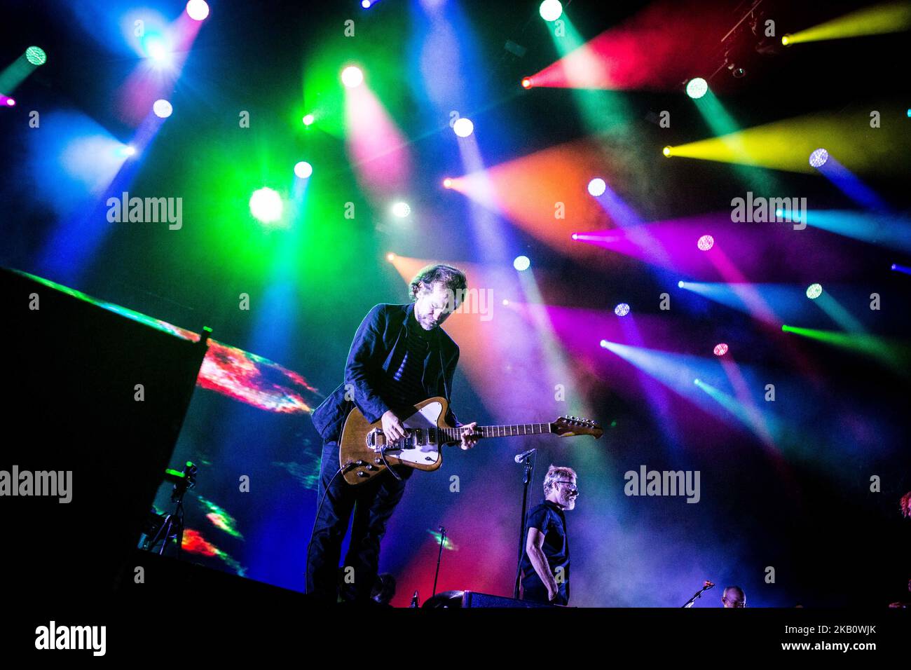 Le groupe de rock américain The National Performing live at Milano Rocks 2018 at Area Expo Experience Rho à Milan, Italie, sur 7 septembre 2018. (Photo de Roberto Finizio/NurPhoto) Banque D'Images