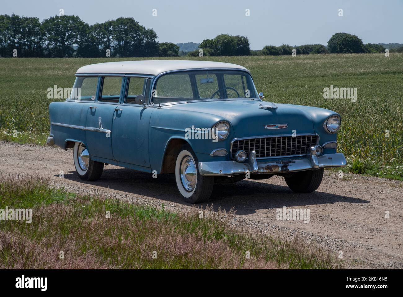 Break 5 portes 1955 de Chevrolet, break classique américain Banque D'Images