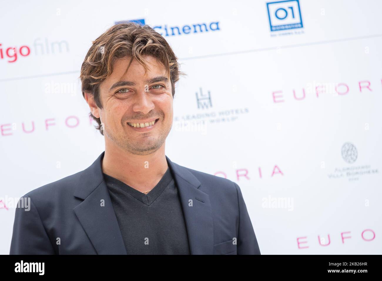 Riccardo Scamarcio pendant le photocall pour la présentation du nouveau film de Valeria Golino, 'Euforia', à Rome, Italie, sur 16 octobre, 2018. (Photo de Mauro Fagiani/NurPhoto) Banque D'Images