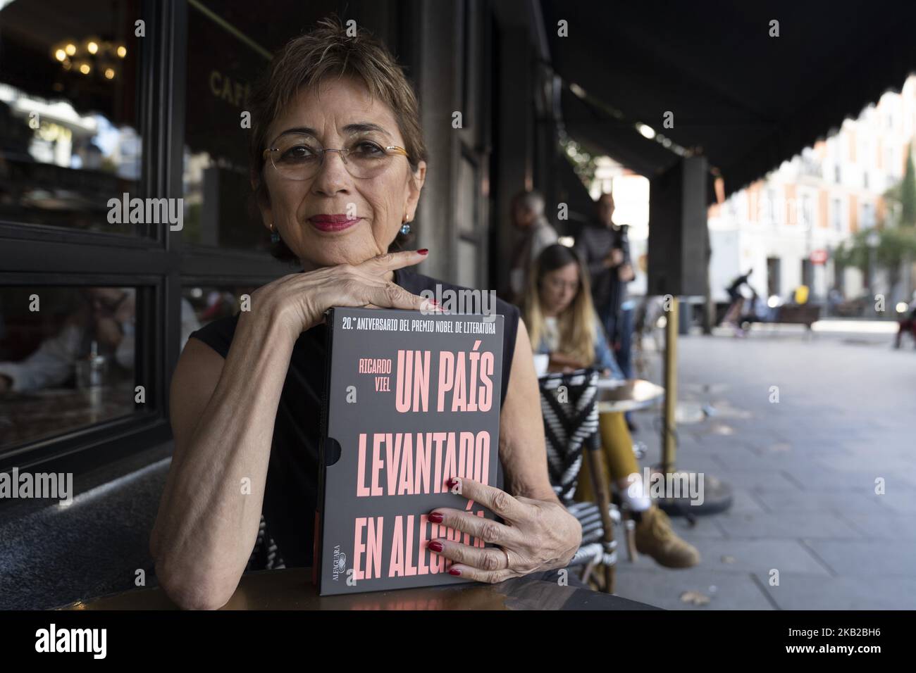 L'écrivain Pilar del Ri­o pose lors de la présentation d'un livre inédit de JOSÉ SARAMAGO, LE CARNET DE L'ANNÉE DU NOBEL à Madrid. Espagne. 23 octobre 2018 (photo par Oscar Gonzalez/NurPhoto) Banque D'Images