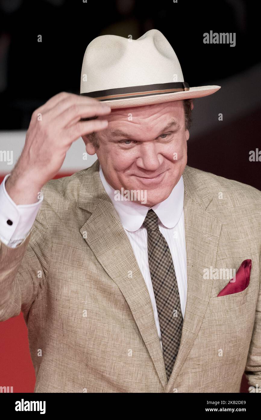 L'acteur John C. Reilly pose pendant le tapis rouge du film 'Stan & Ollie', lors de l'édition 13th du Festival du film de Rome à Rome, en Italie, sur 24 octobre 2018. (Photo de Massimo Valicchia/NurPhoto) Banque D'Images