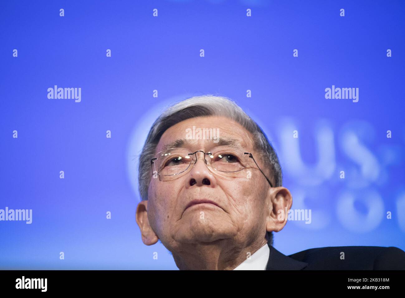Norman Yoshio Mineta est un homme politique américain. Membre du Parti démocratique, prononce un discours lors de la présentation du projet Mineta Legacy, de la Fondation japonaise pour les États-Unis et du Conseil États-Unis-Japon, du film documentaire, une histoire américaine : Norman Mineta et son héritage, raconte la vie et la carrière du secrétaire Norman Mineta (vice-président du Conseil des conseillers de l'USJC), à Tokyo (Japon), le 09 novembre 2018. (Photo par Alessandro Di Ciommo/NurPhoto) Banque D'Images
