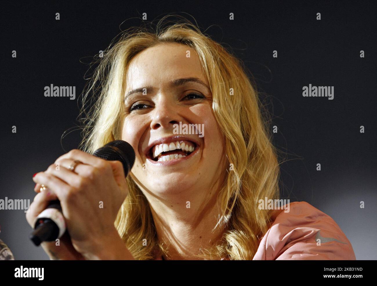 La joueuse ukrainienne Elina Svitolina participe à une réunion et à une séance d'autographes pour ses fans à Kiev, en Ukraine, le 09 novembre 2018. Elina Svitolina, joueur de tennis ukrainien, a battu Sloane Stephens, des États-Unis, pour la finale de la WTA qui a pris fin le 29 octobre 2018 à Singapour. (Photo de NurPhoto) Banque D'Images