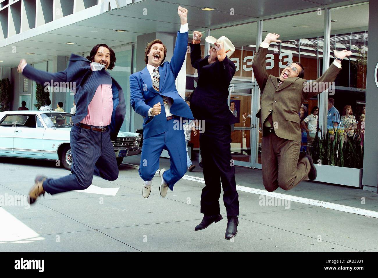 ANCHORMAN : LA LÉGENDE DE LA BOURGOGNE, PAUL RUDD, WILL FERRELL, DAVID KOECHNER, STEVEN FERRELL, 2004 Banque D'Images