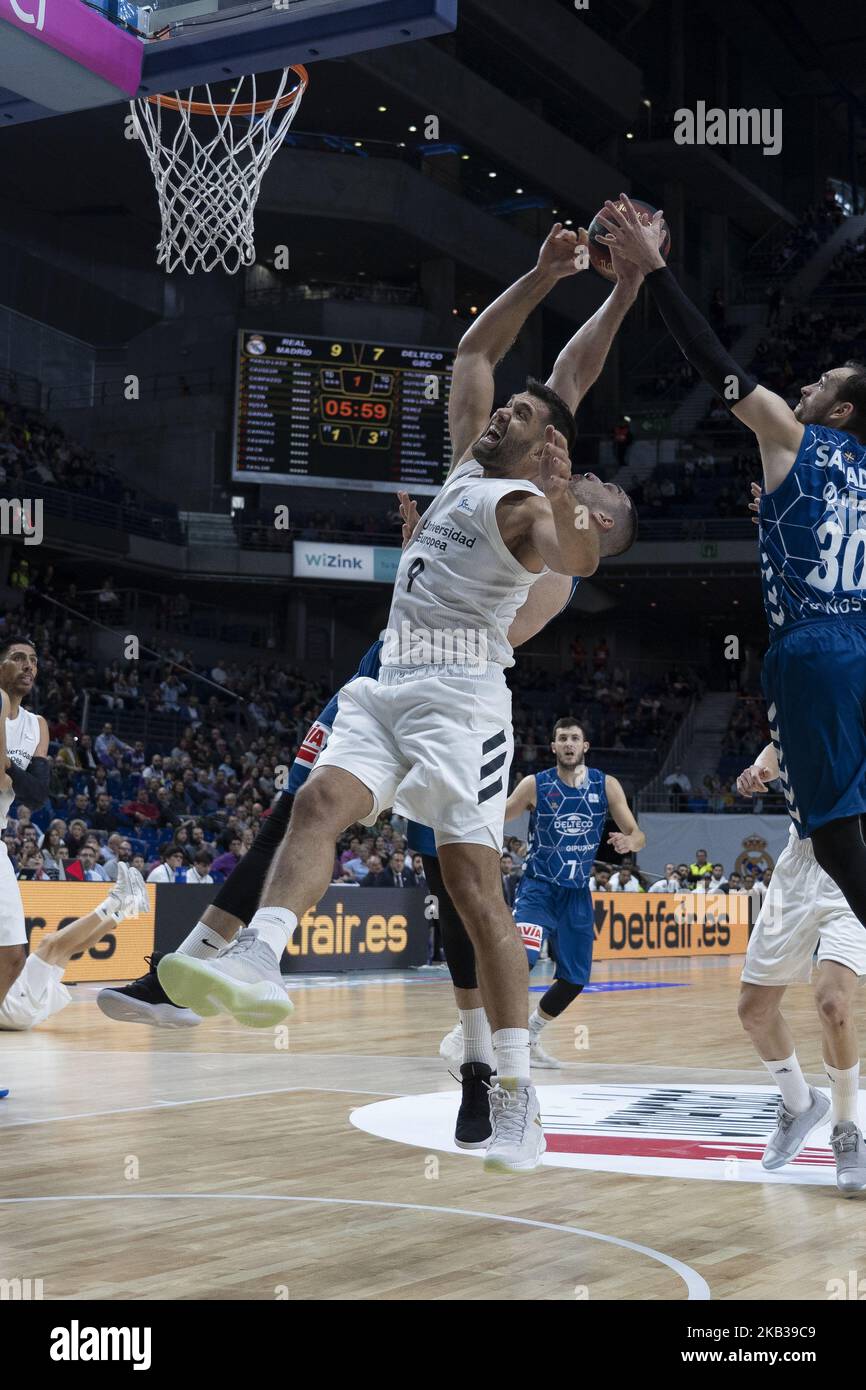 Felipe Reyes du Real Madrid lors de leur match de basket-ball Liga ACB Endesa Real Madrid VS Gipuzkoa au Palais des sports de Madrid, Espagne, 18th novembre 2018 (photo par Oscar Gonzalez/NurPhoto) Banque D'Images