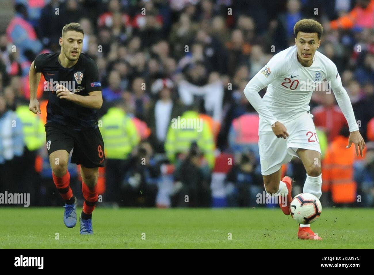 DELE Alli d'Angleterre en action lors du match de l'UEFA Nations League Group A4 entre l'Angleterre et la Croatie au stade Wembley à Londres, en Angleterre, le 18 novembre 2018. (Photo par action Foto Sport/NurPhoto) Banque D'Images