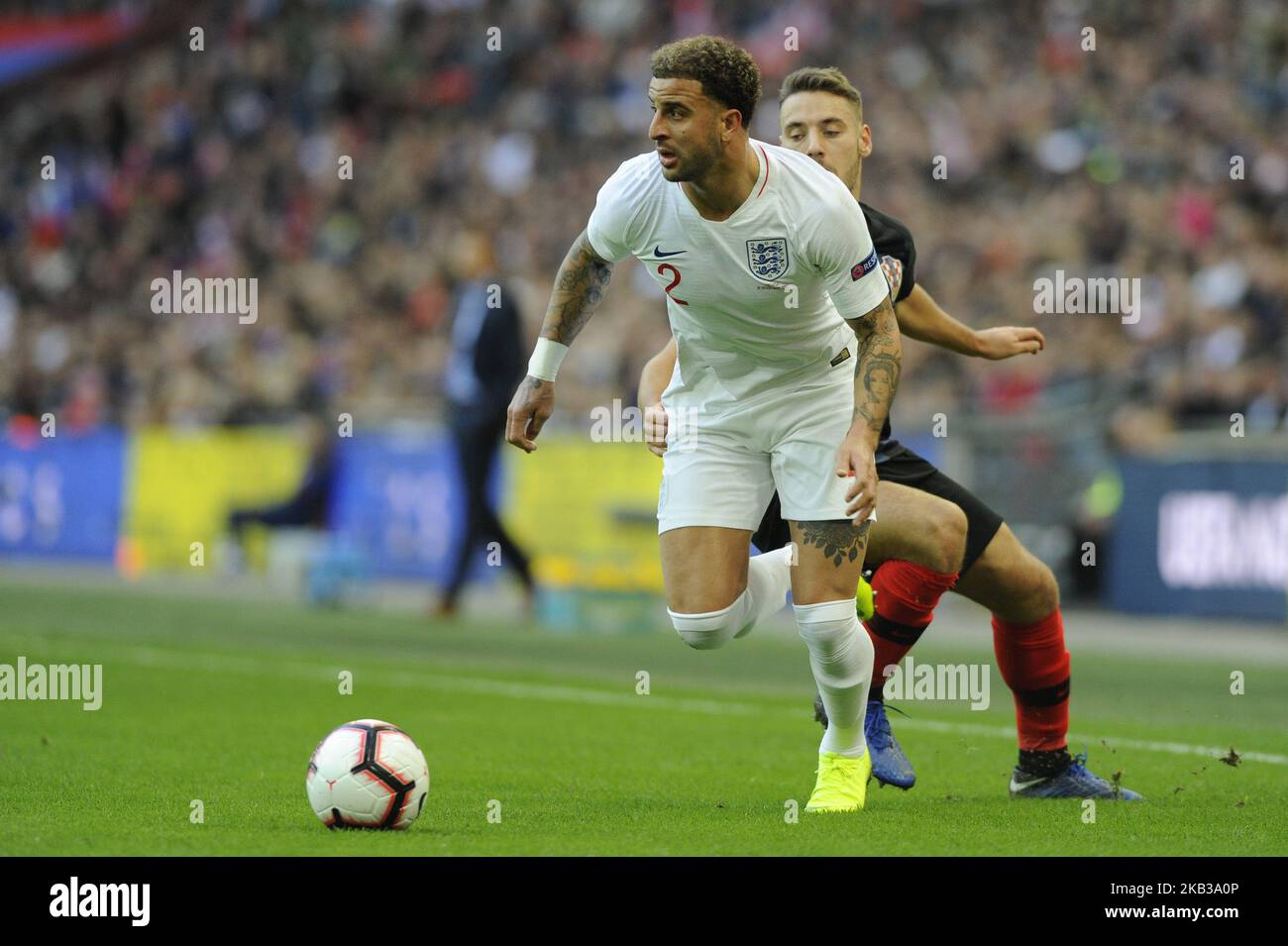 Kyle Walker d'Angleterre en action lors du match de l'UEFA Nations League Group A4 entre l'Angleterre et la Croatie au stade Wembley à Londres, en Angleterre, le 18 novembre 2018. (Photo par action Foto Sport/NurPhoto) Banque D'Images