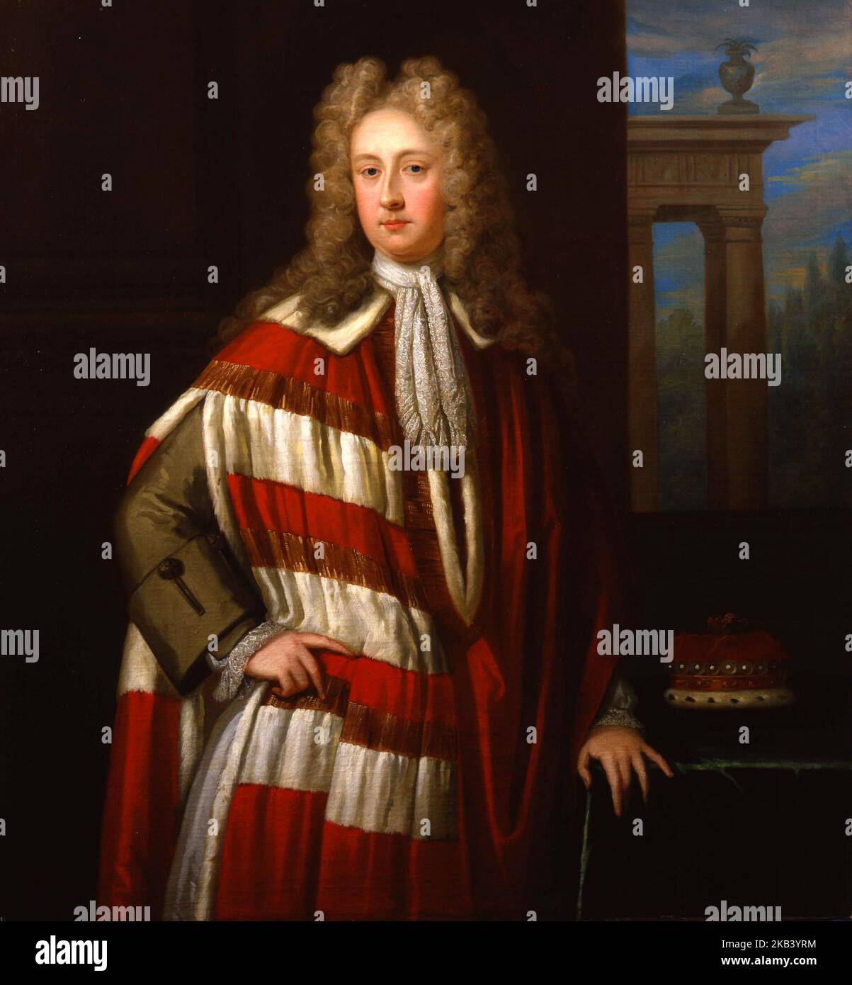 Le ministre Tory et Lord Jacobite Bolingbroke; peinture de Charles d'Agar Henry St John, 1st le vicomte Bolingbroke (1678 – 1751) politicien anglais, fonctionnaire gouvernemental et philosophe politique. Banque D'Images