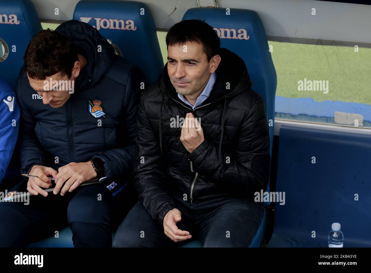 Asier Garitano, entraîneur de Real Sociedad, lors du match de la Liga entre Getafe CF et Real Sociedad au Coliseum Alfonso Perez à Getafe, en Espagne. 15 décembre 2018. (Photo de A. Ware/NurPhoto) Banque D'Images