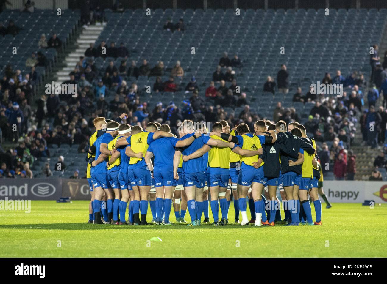 Joueurs de Leinster photographiés lors du match de rugby Guinness PRO14 entre le rugby Leinster et le rugby Connacht au stade RDS Arena de Dublin, Irlande sur 22 décembre 2018 (photo d'Andrew Surma/NurPhoto) Banque D'Images