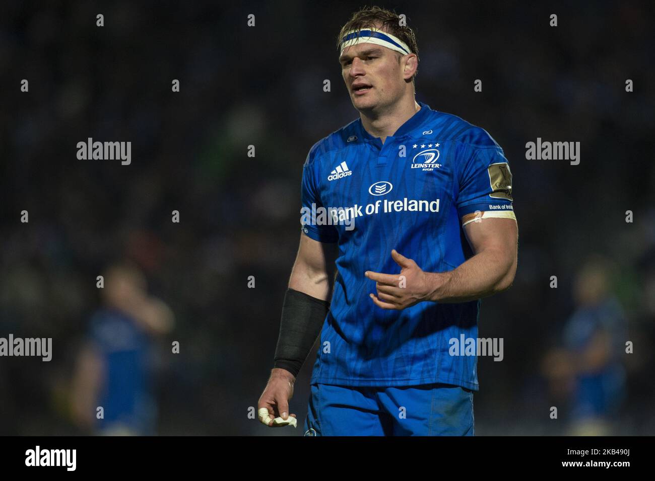 Rhys Ruddock de Leinster lors du match de rugby Guinness PRO14 entre Leinster Rugby et Connacht Rugby au RDS Arena de Dublin, Irlande sur 22 décembre 2018 (photo par Andrew Surma/NurPhoto) Banque D'Images