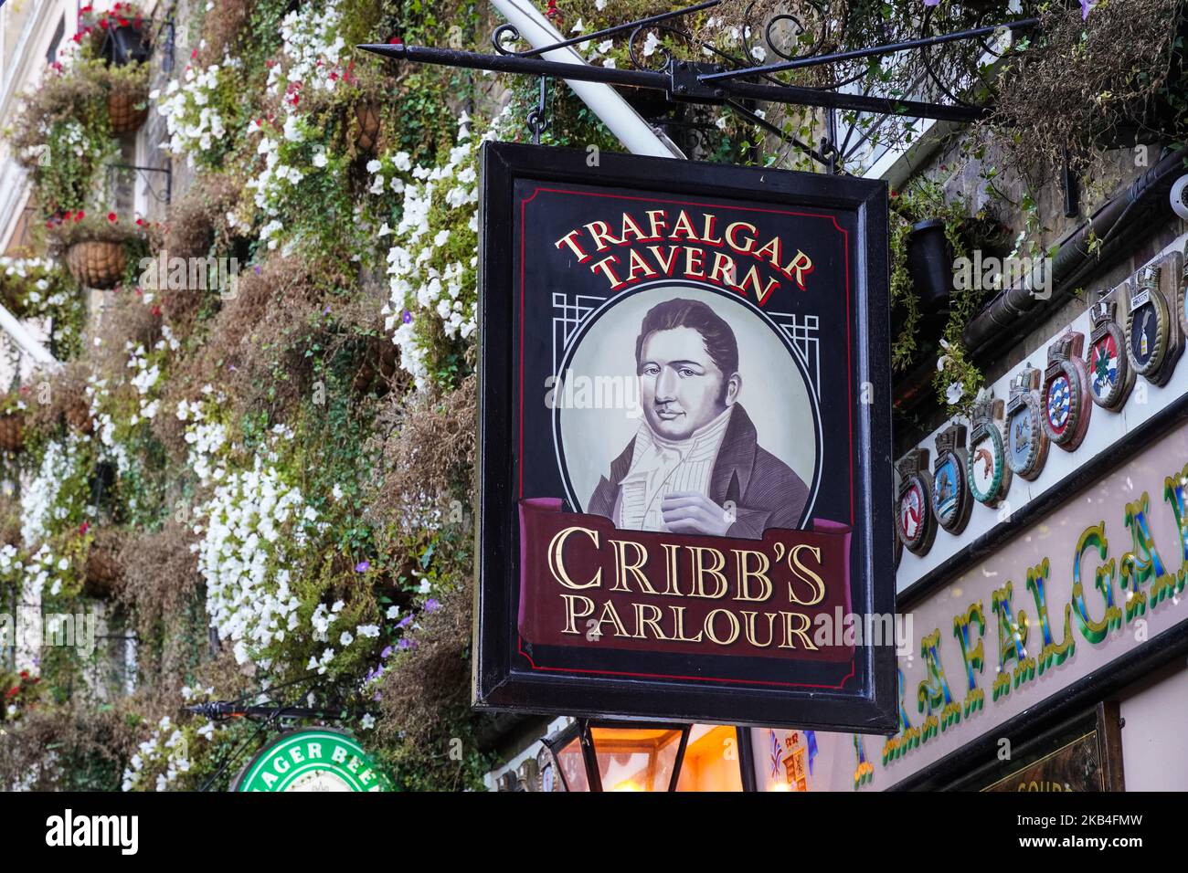 Cribb's Parlor au Trafalgar Tavern pub et restaurant à Greenwich, Londres Angleterre Royaume-Uni Banque D'Images