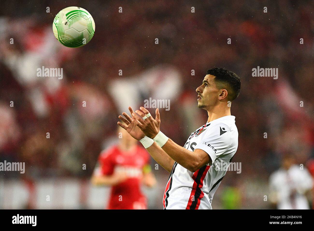 ALLEMAGNE, COLOGNE - 3 NOVEMBRE 2022 : Youcef Atal. Le match de l'UEFA Europa Conference League 1. FC Köln - OGC Nizza au RHEIN Energie Stadion Banque D'Images