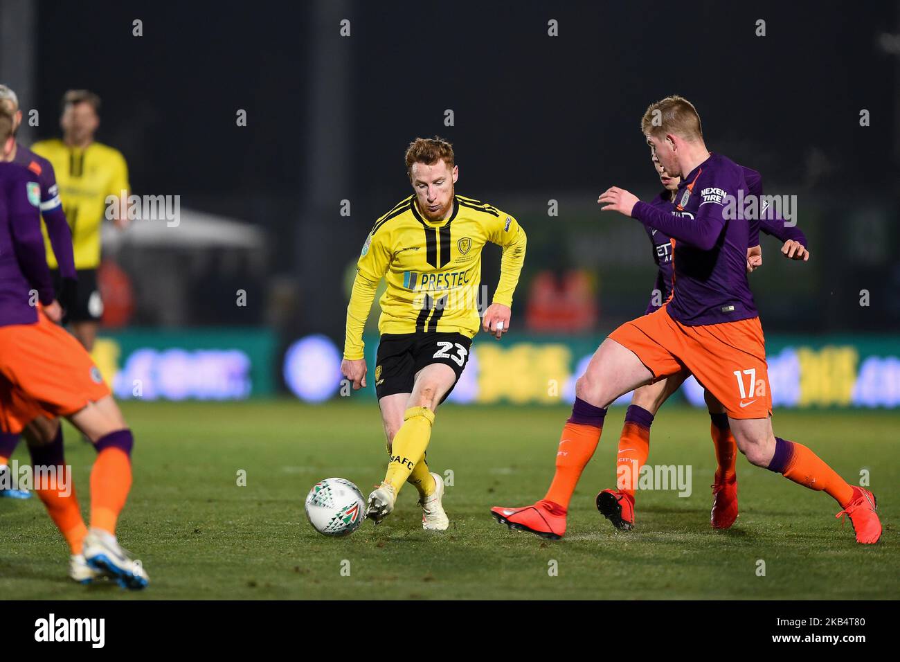 Stephen Quinn, milieu de terrain de Burton Albion (23) lors du match de la Carabao Cup entre Burton Albion et Manchester City au stade Pirelli, Burton Upon Trent, le mercredi 23rd janvier 2019. (Crédit : MI News & Sport) (photo de Mark Fletcher/NurPhoto) Banque D'Images