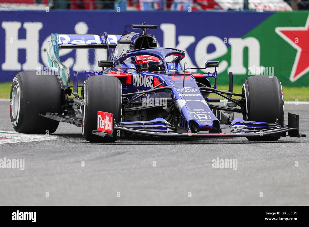 Daniil Kvyat pilotant le (26) Red Bull Toro Rosso Honda sur la piste pendant la pratique pour le Grand Prix de Formule 1 d'Italie à Autodromo di Monza sur 6 septembre 2019 à Monza, Italie. (Photo par Emmanuele Ciancaglini/NurPhoto) Banque D'Images