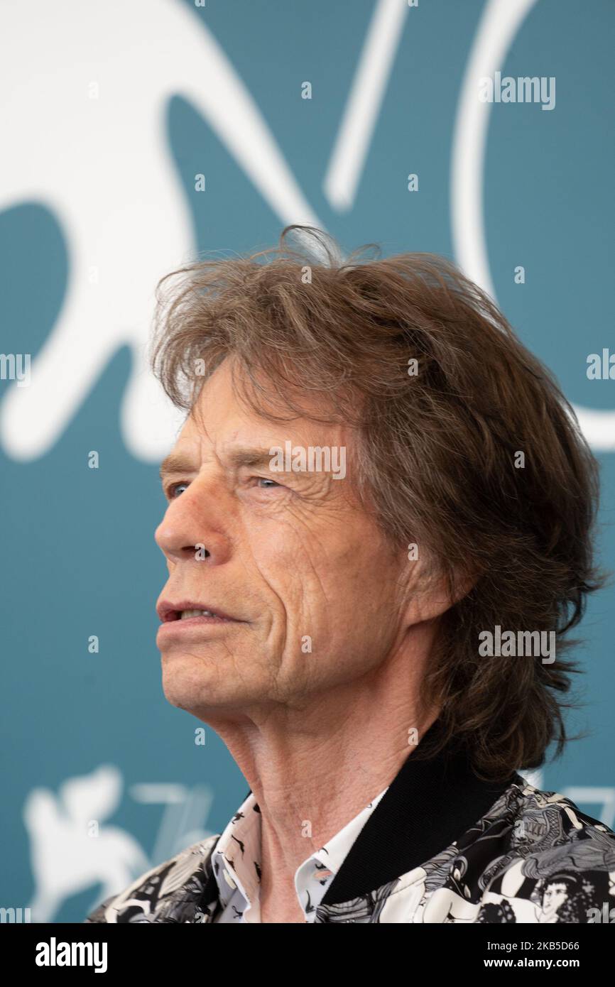 Mick Jagger participe à la photocall « l'hérésie orange brûlée » lors du Festival du film de Venise 76th à Sala Grande sur 07 septembre 2019 à Venise, en Italie. (Photo par Luca Carlino/NurPhoto) Banque D'Images