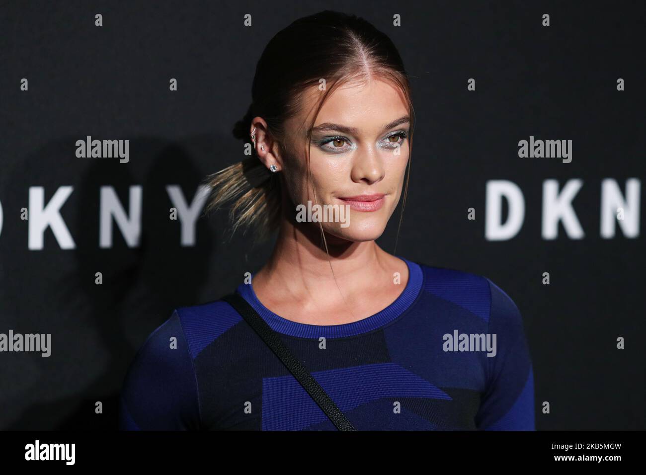 BROOKLYN, NEW YORK CITY, NEW YORK, États-Unis - SEPTEMBRE 09 : Nina Agdal arrive à la fête d'anniversaire DKNY 30th qui a lieu à l'entrepôt de St. Ann sur 9 septembre 2019 à Brooklyn, New York, États-Unis. (Photo par Xavier Collin/image Press Agency/NurPhoto) Banque D'Images