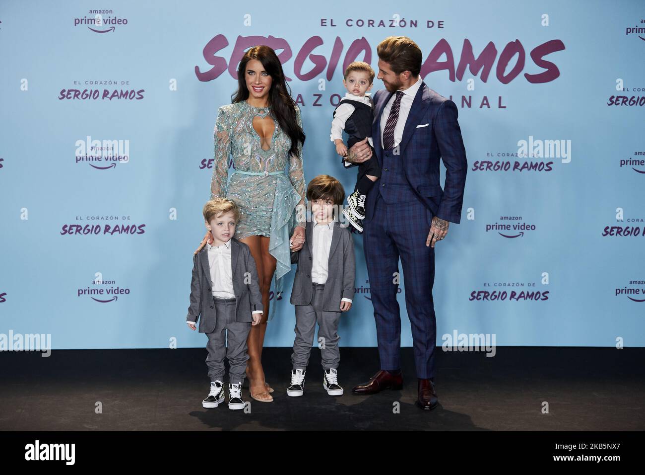 Sergio Ramos et Pilar Rubio assiste à la première de 'El Corazon de Sergio Ramos' au Musée Reina Sofia à Madrid, Espagne. 10 septembre 2019. (Photo de A. Ware/NurPhoto) Banque D'Images