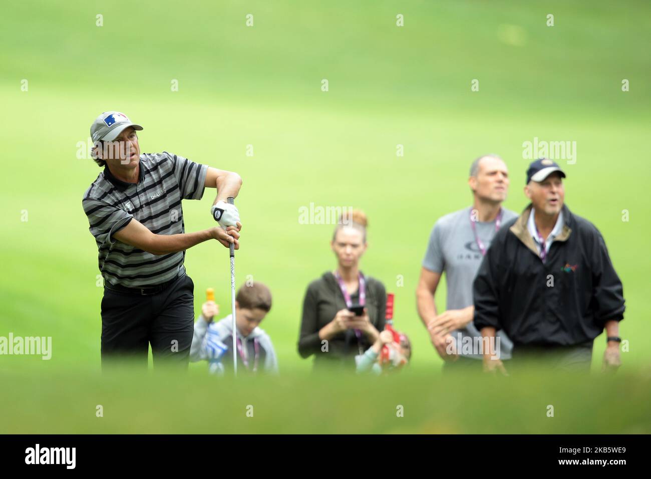 Billy Andrade sort du brut vers le premier vert lors du premier tour du défi Ally présenté par McLaren au Warwick Hills Golf & Country Club, Grand blanc, MI, États-Unis Vendredi, 13 septembre, 2019. (Photo de Jorge Lemus/NurPhoto) Banque D'Images