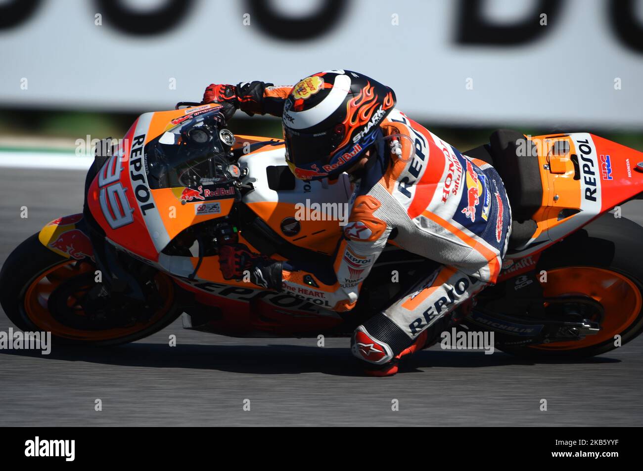 99 pilote espagnol Jorge Lorenzo de l'équipe Ducati course de course pendant Octo San Marino et Riviera di Rimini GP, 13th étape du Championnat du monde MotoGP à Misano circuit mondial Marco Simoncelli, Riviera di Rimini, Italie (photo par Andrea Diodato/NurPhoto) Banque D'Images