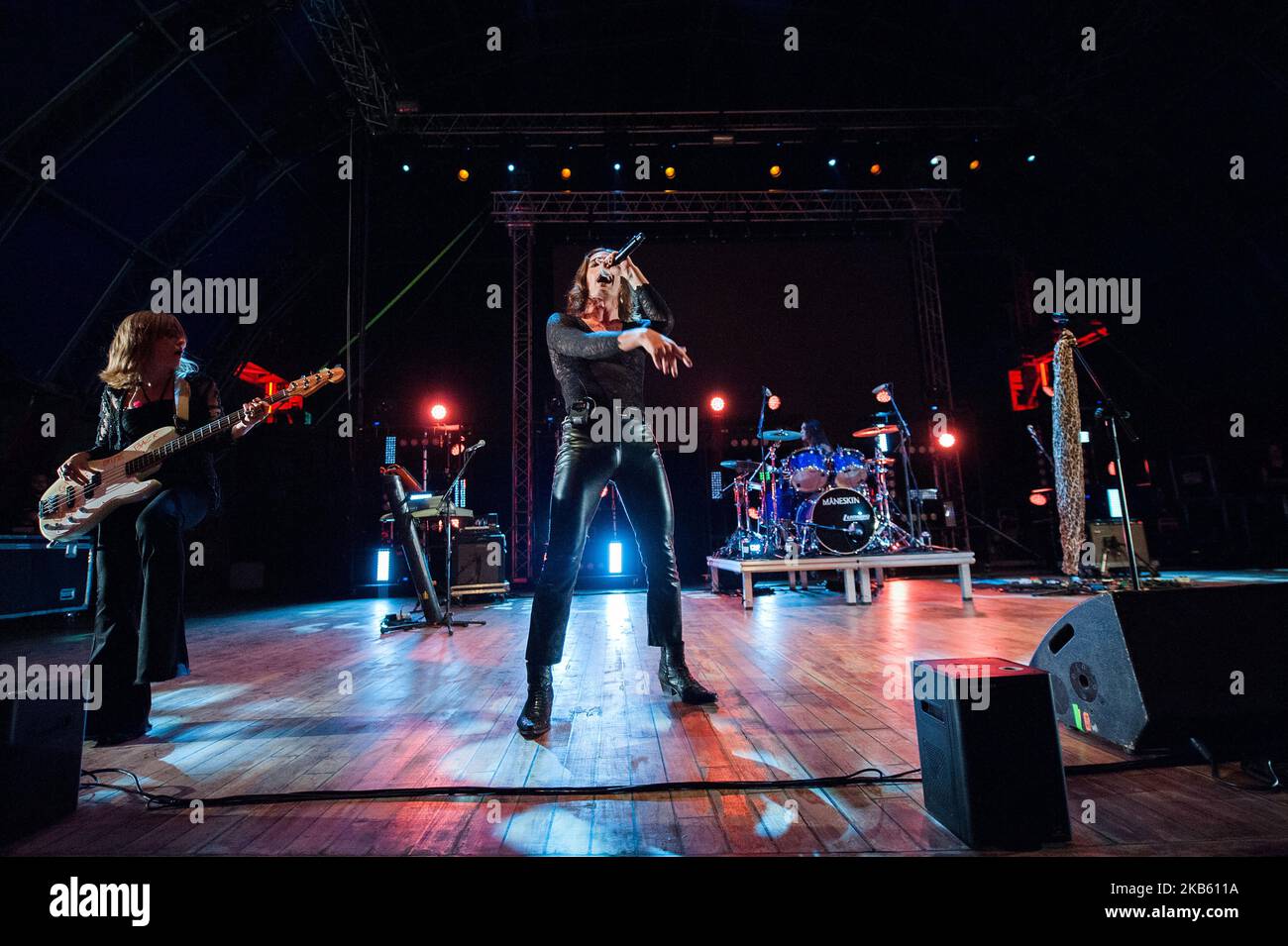 Maneskin en direct à Carroponte Milano, Italie, sur 14 septembre 2019. (Photo de Romano Nunziato/NurPhoto) Banque D'Images