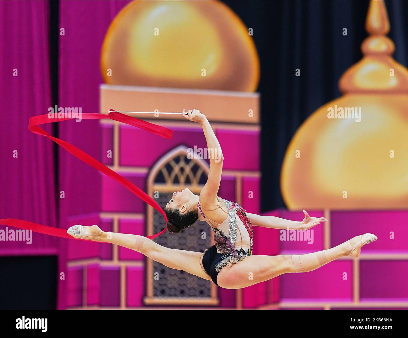 !! Lors des Championnats du monde de gymnastique rythmique 37th à l'arène nationale de gymnastique à Bakou, Azerbaïdjan sur 18 septembre 2019. (Photo par Ulrik Pedersen/NurPhoto) Banque D'Images