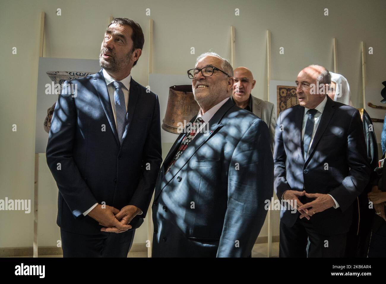 Inauguration de l'Institut français des civilisations musulmanes à Lyon, en France, sur 19 septembre 2019. Le ministre de l'intérieur Christophe Castaner était présent aux côtés du recteur de la Grande Mosquée de Lyon, Kamel Kabtane, du maire de la ville Gérard Collomb, du président de la ville David Kimelfeld et du préfet Pascal Mailhos. (Photo de Nicolas Liponne/NurPhoto) Banque D'Images