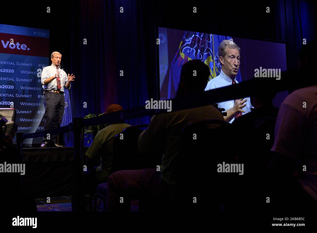 Tom Steyer, homme d'affaires présidentiel démocrate, participe au Sommet présidentiel des travailleurs de l'AFL-CIO du Conseil de Philadelphie, au Pennsylvania Convention Center à Philadelphie, en Pennsylvanie, sur 17 septembre 2019. (Photo de Bastiaan Slabbers/NurPhoto) Banque D'Images