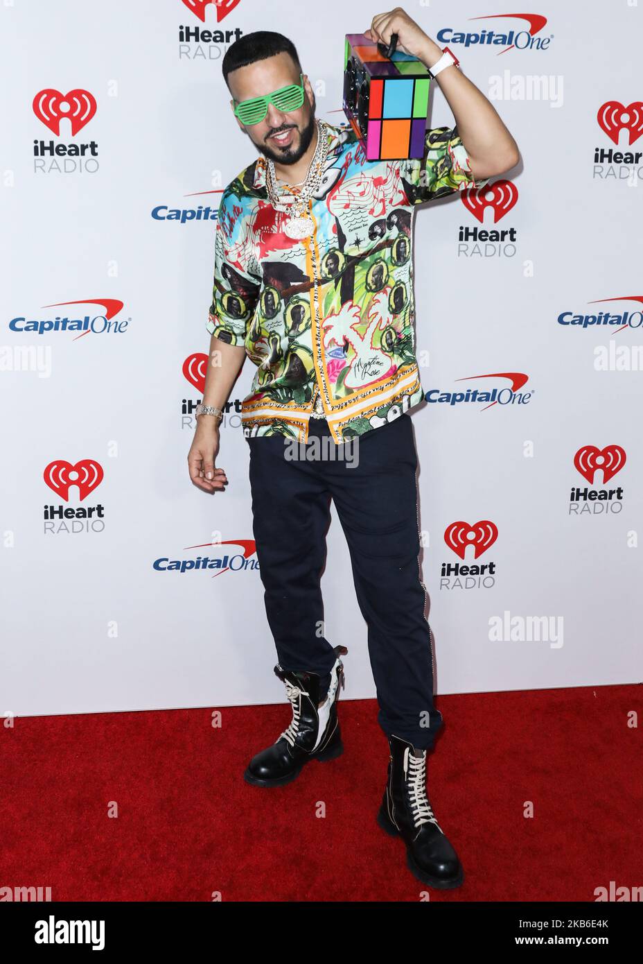 LAS VEGAS, NEVADA, États-Unis - SEPTEMBRE 20 : le Montana français arrive au festival de musique iHeartRadio 2019 - nuit 1 qui se tient à l'aréna T-Mobile sur 20 septembre 2019 à Las Vegas, Nevada, États-Unis. (Photo de David Acosta/image Press Agency/NurPhoto) Banque D'Images