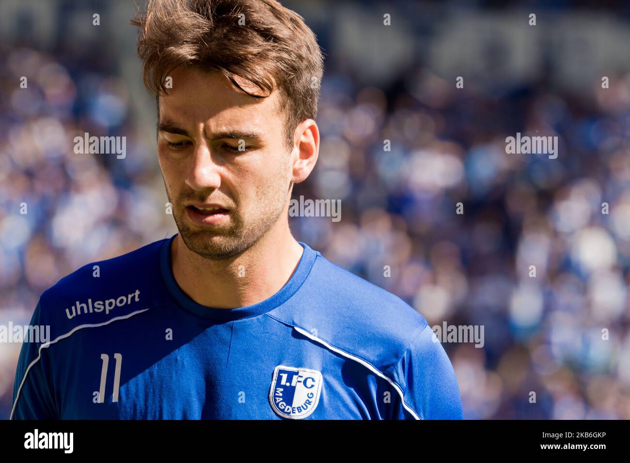 Christian Beck de 1. FC Magdeburg avant 3. Match de Bundesliga entre 1. FC Kaiserslautern et 1. FC Magdebourg au stade Fritz-Walter sur 21 septembre 2019 à Kaiserslautern, Allemagne. (Photo de Peter Niedung/NurPhoto) Banque D'Images