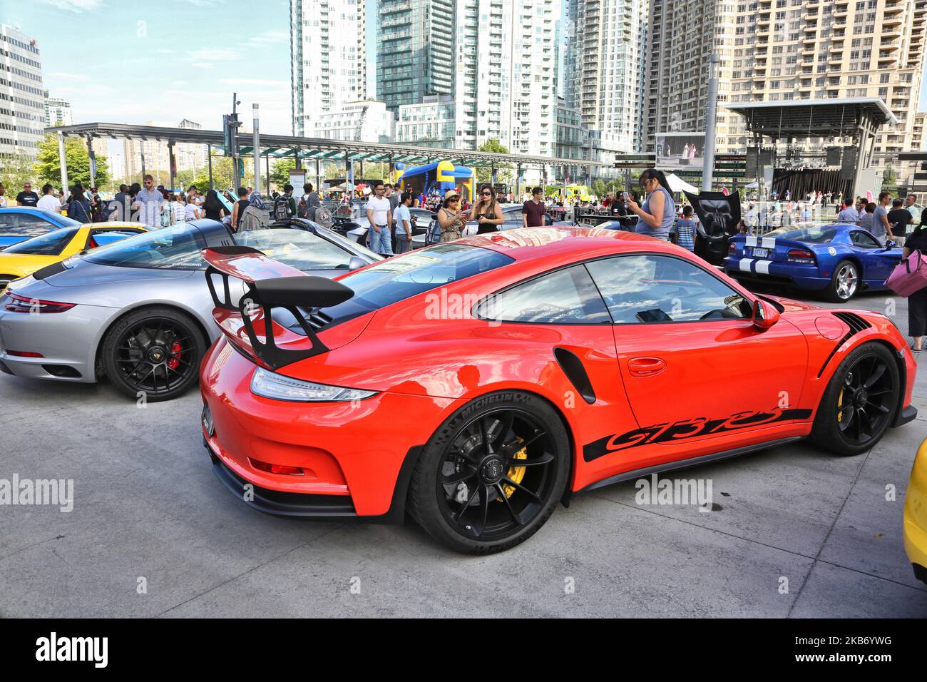 Porsche GT3 RS exposée lors d'un spectacle de voitures de sport exotiques à Mississauga, Ontario, Canada, on 22 septembre 2019. (Photo de Creative Touch Imaging Ltd./NurPhoto) Banque D'Images