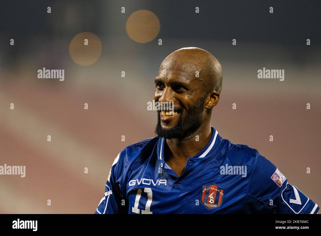 Jean-Paul Késsé Mangoua d'Al Shahaniya lors d'un match de la Ligue des étoiles du Qatar contre Al Duhail au stade Grand Hamad, Doha, Qatar, le 28 septembre 2019. (Photo de Simon Holmes/NurPhoto) Banque D'Images