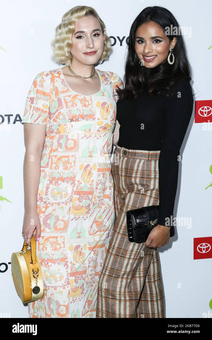 PACIFIC PALISADES, LOS ANGELES, CALIFORNIE, États-Unis - SEPTEMBRE 28 : Harley Quinn Smith et Aparna Brielle arrivent au gala annuel 2nd des récompenses de l'Association des médias environnementaux tenu dans une résidence privée sur 28 septembre 2019 à Pacific Palisades, Los Angeles, Californie, États-Unis. (Photo par Xavier Collin/image Press Agency/NurPhoto) Banque D'Images