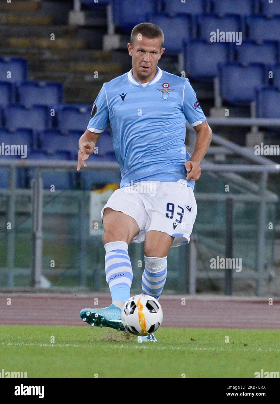 Denis Vavro lors du match de football de la Ligue européenne S.S. Lazio contre Rennes au stade olympique de Rome, le 03 octobre 2019. (Photo par Silvia Lore/NurPhoto) Banque D'Images