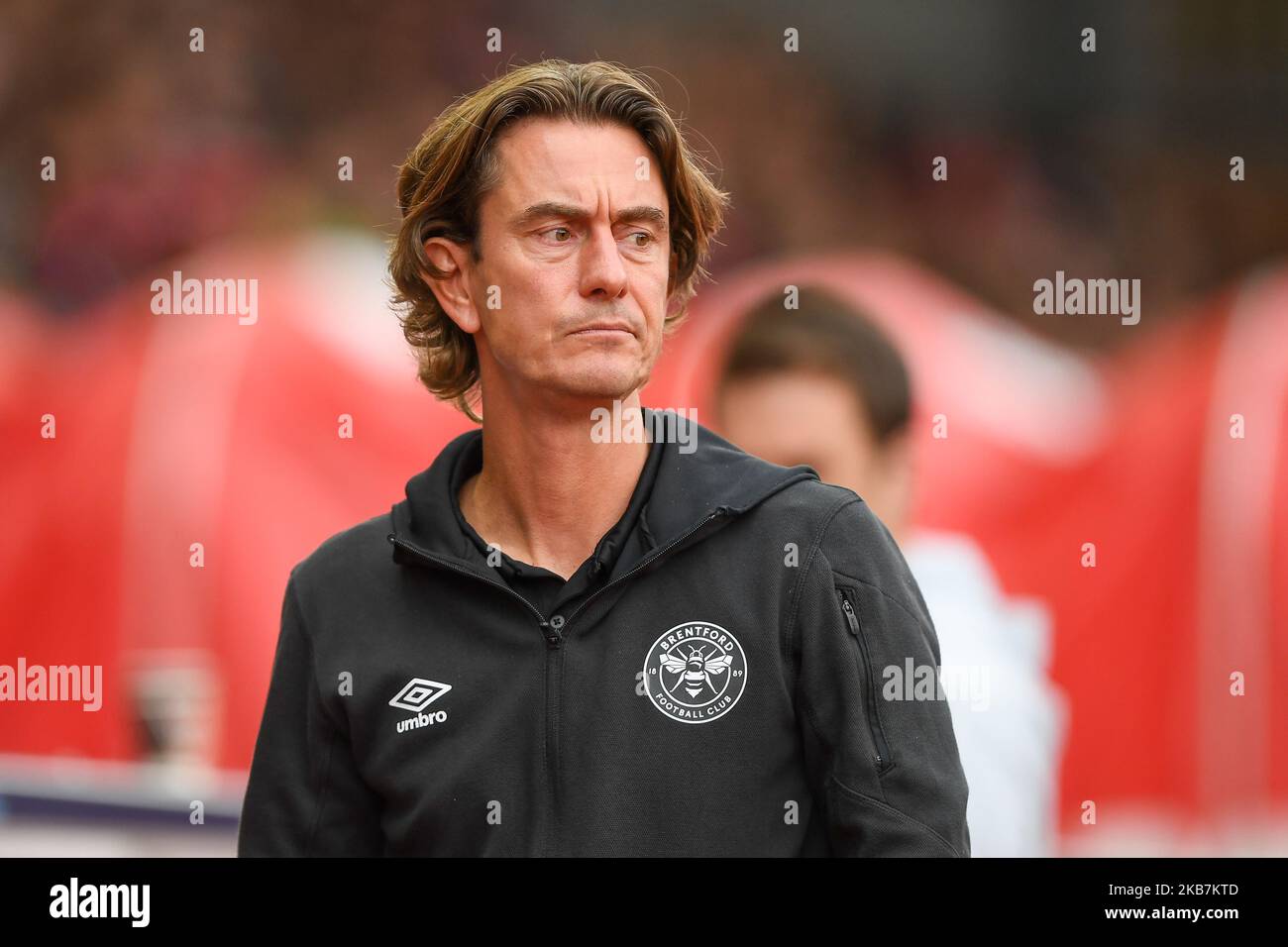 Thomas Frank, directeur de Brentford lors du match de championnat Sky Bet entre Nottingham Forest et Brentford au City Ground, Nottingham, le samedi 5th octobre 2019. (Photo de Jon Hobley/MI News/NurPhoto) Banque D'Images