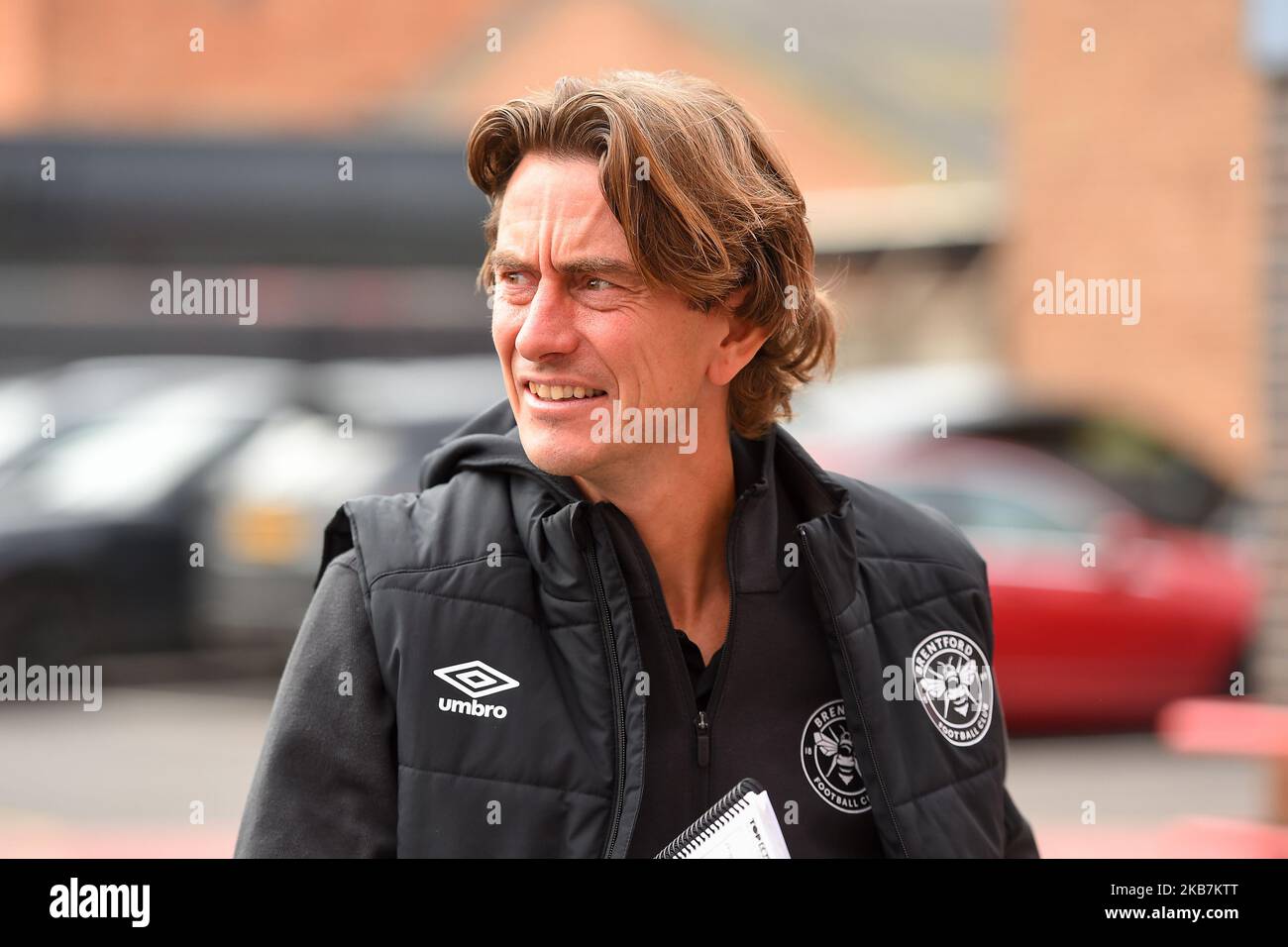 Thomas Frank, directeur de Brentford, arrive lors du match de championnat Sky Bet entre Nottingham Forest et Brentford au City Ground, à Nottingham, le samedi 5th octobre 2019. (Photo de Jon Hobley/MI News/NurPhoto) Banque D'Images