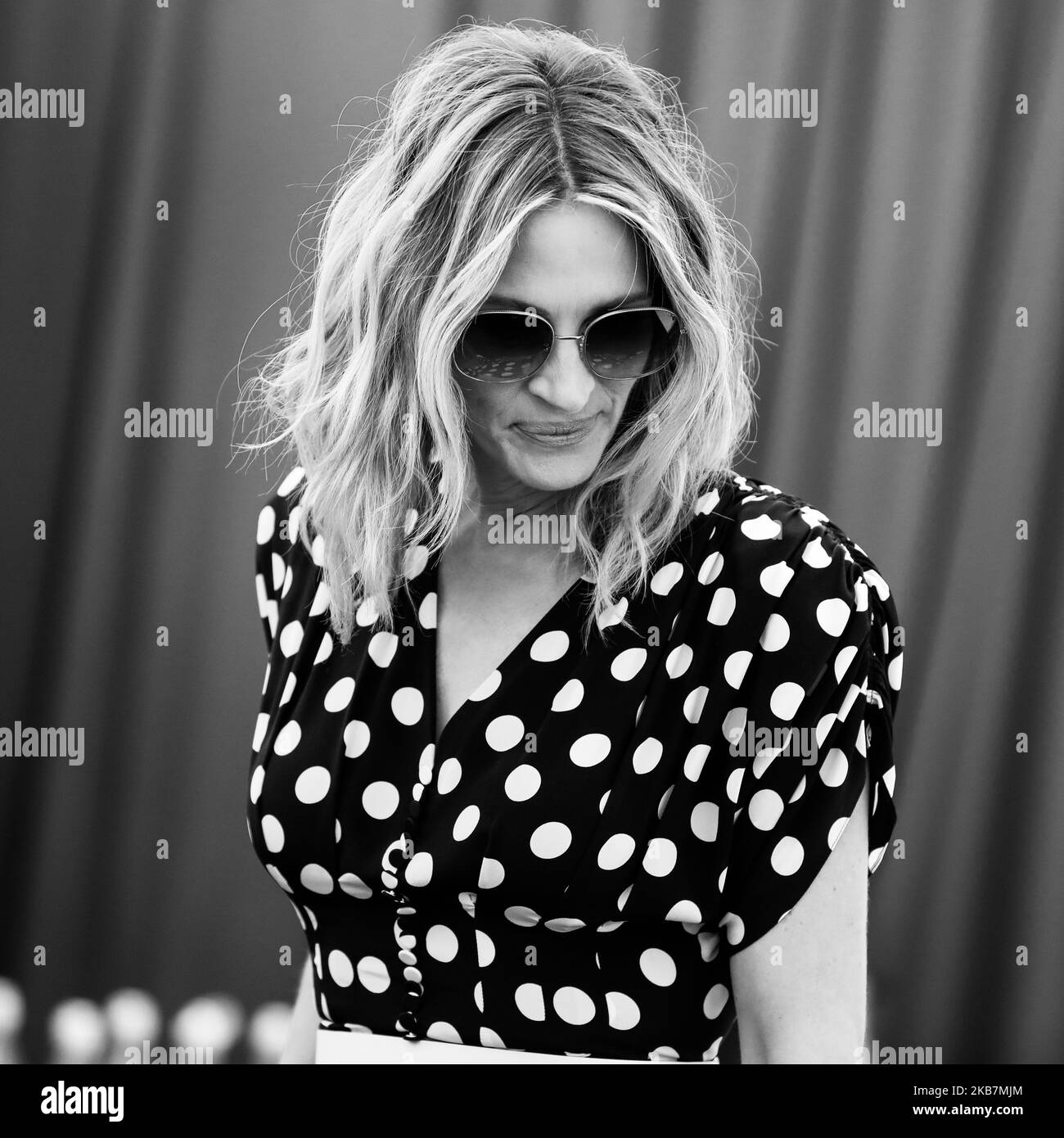 PACIFIC PALISADES, LOS ANGELES, CALIFORNIE, États-Unis - OCTOBRE 05 : l'actrice Julia Roberts portant un ensemble de Michael Kors arrive au Polo Classic annuel veuve Clicquot de Los Angeles 10th qui se tient au parc historique national Will Rogers sur 5 octobre 2019, dans Pacific Palisades, Los Angeles, Californie, États-Unis. (Photo par Xavier Collin/image Press Agency/NurPhoto) Banque D'Images