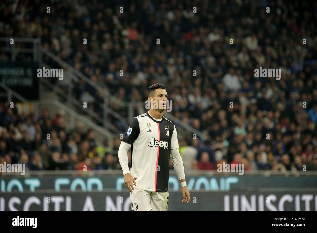 Cristiano Ronaldo de Juventus pendant la série Un match entre le FC Internazionale et le Juventus au Stadio Giuseppe Meazza sur 6 octobre 2019 à Milan, Italie. (Photo de Giuseppe Cottini/NurPhoto) Banque D'Images