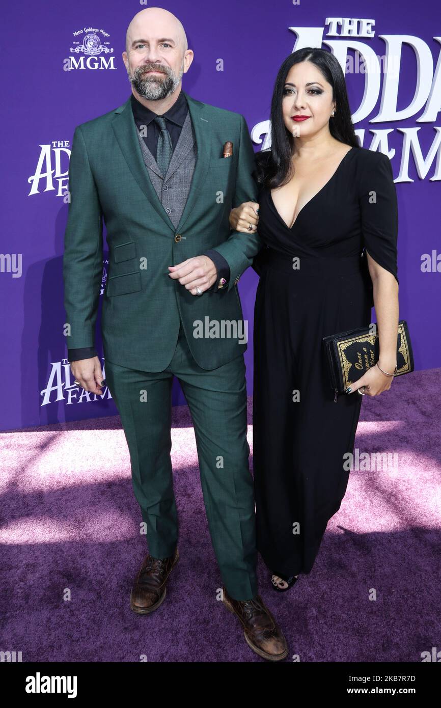 CENTURY CITY, LOS ANGELES, CALIFORNIE, États-Unis - OCTOBRE 06 : le directeur Conrad Vernon arrive à la première mondiale de la « famille Addams » de MGM, qui s'est tenue à l'AMC de Westfield Century City sur 6 octobre 2019 à Century City, Los Angeles, Californie, États-Unis. (Photo par Xavier Collin/image Press Agency/NurPhoto) Banque D'Images