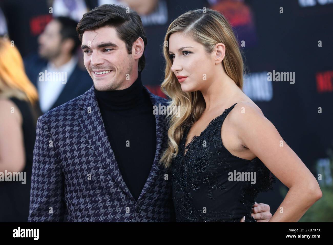 WESTWOOD, LOS ANGELES, CALIFORNIE, États-Unis - OCTOBRE 07 : l'acteur RJ Mitte arrive à la première de Netflix 'El Camino: A Breaking Bad Movie', tenue au Regency Village Theatre sur 7 octobre 2019 à Westwood, Los Angeles, Californie, États-Unis. (Photo par Xavier Collin/image Press Agency/NurPhoto) Banque D'Images