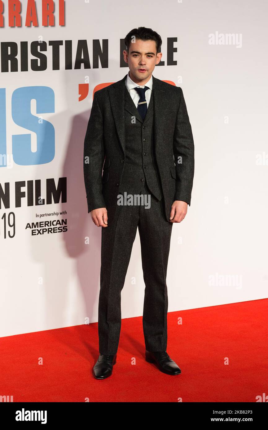 Jack McMullen participe à la première du film britannique 'le Mans '66' à Odeon Luxe, Leicester Square, lors du BFI London film Festival 63rd, le 10 octobre 2019 à Londres, en Angleterre. (Photo de Wiktor Szymanowicz/NurPhoto) Banque D'Images