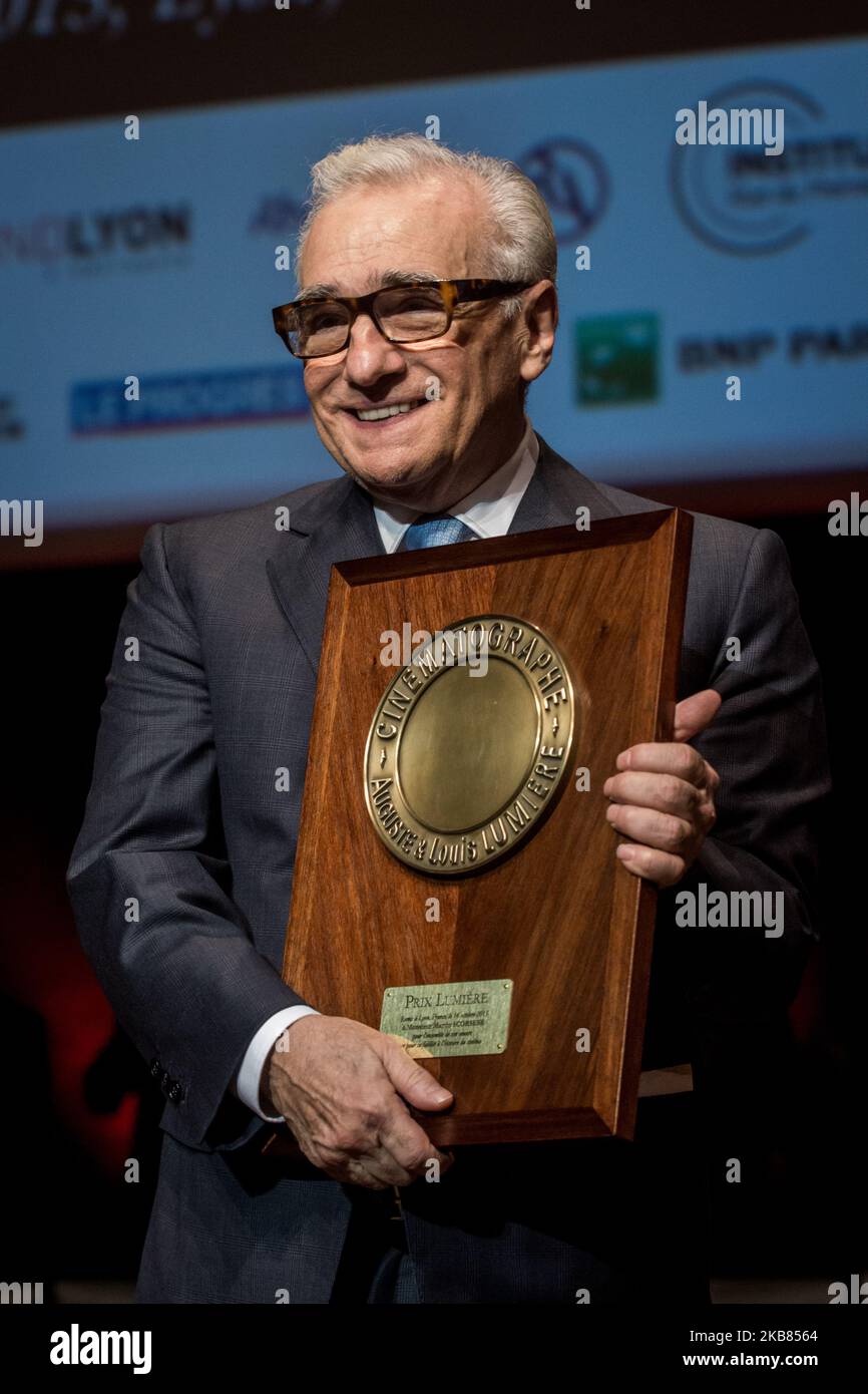 Martin Scorsese reçoit le Prix Lumiere à Lyon, France, le 16 octobre 2015. (Photo de Nicolas Liponne/NurPhoto) Banque D'Images