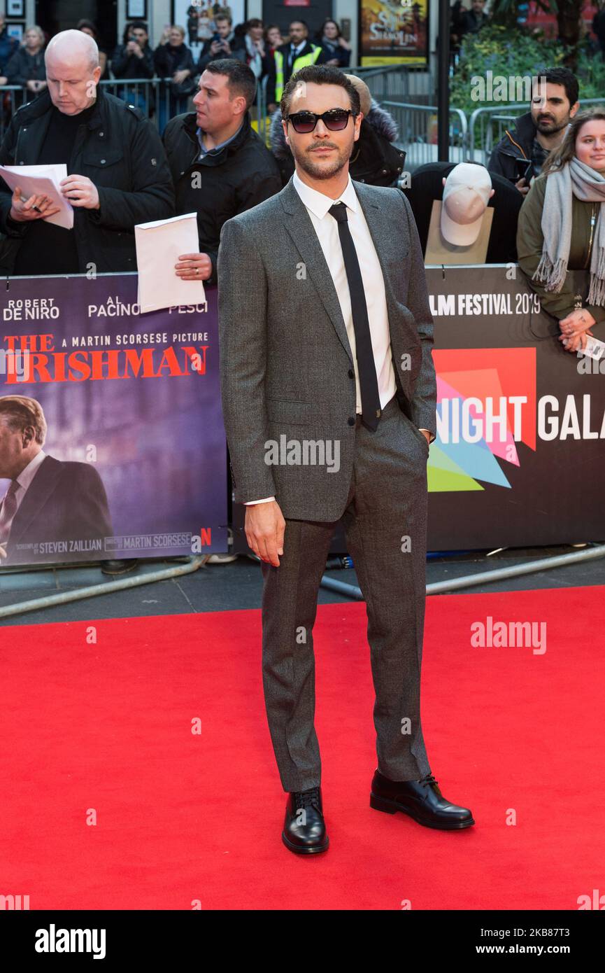 Jack Huston assiste à la première internationale du film 'The Irishman' à Odeon Luxe Leicester Square lors du gala de la soirée de clôture du BFI London film Festival 63rd, le 13 octobre 2019 à Londres, en Angleterre. (Photo de Wiktor Szymanowicz/NurPhoto) Banque D'Images