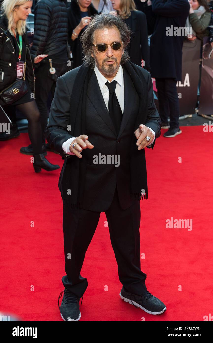 Al Pacino participe à la première internationale du film 'The Irishman' à Odeon Luxe Leicester Square lors du gala de la soirée de clôture du BFI London film Festival 63rd, le 13 octobre 2019 à Londres, en Angleterre. (Photo de Wiktor Szymanowicz/NurPhoto) Banque D'Images