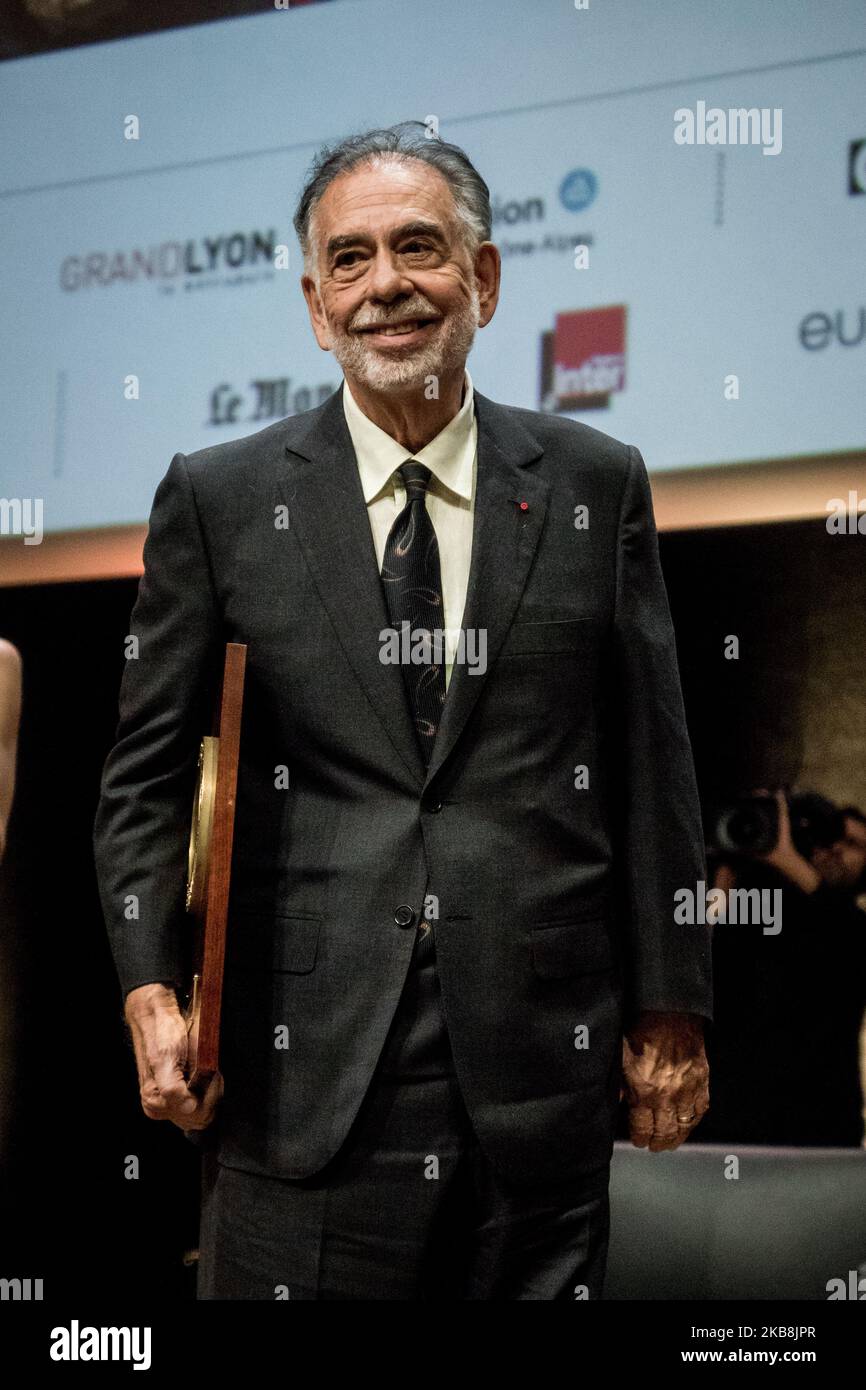 LE réalisateur AMÉRICAIN Francis Ford Coppola reçoit le Prix Lumiere lors de l'édition 11th du Festival du film Lumiere à Lyon, dans le centre-est de la France, sur 18 octobre 2019. (Photo de Nicolas Liponne/NurPhoto) Banque D'Images