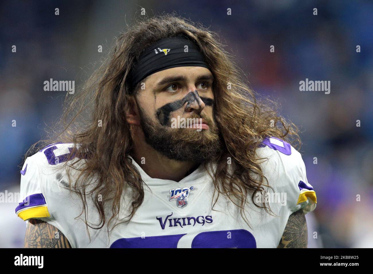 Minnesota Vikings Tight End Tyler Conklin (83) est vu lors de la première moitié d'un match de football de la NFL contre les Lions de Detroit à Detroit, Michigan États-Unis, le dimanche, 20 octobre 2019 (photo par Jorge Lemus/NurPhoto) Banque D'Images Minnesota Vikings Tight End Tyler Conklin (83) est vu lors de la première moitié d'un match de football de la NFL contre les Lions de Detroit à Detroit, Michigan États-Unis, le dimanche, 20 octobre 2019 (photo par Jorge Lemus/NurPhoto) Banque D'Images