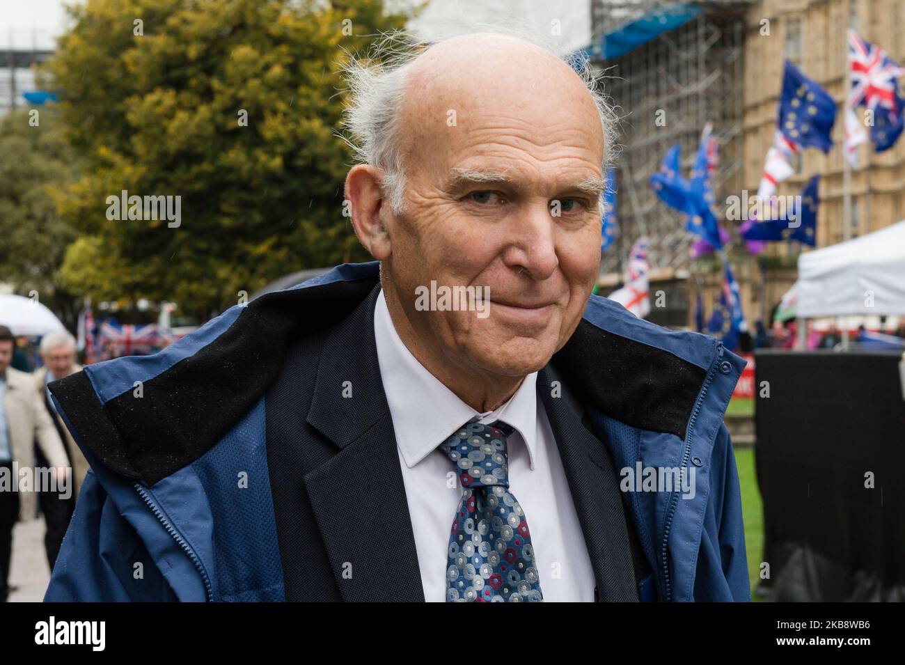 Le député libéral démocrate Vince Cable vu devant les chambres du Parlement le 21 mai 2019 à Londres, en Angleterre. Aujourd'hui, le gouvernement va tenter de voter sur l'accord de retrait de l'UE de Boris Johnson après que les députés aient désarréé samedi leur soutien à l'accord visant à empêcher un Brexit sans accord le 31st octobre, obligeant le Premier ministre à écrire une lettre demandant une prolongation de la part de l'UE. (Photo de Wiktor Szymanowicz/NurPhoto) Banque D'Images